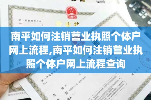 南平如何注销营业执照个体户网上流程,南平如何注销营业执照个体户网上流程查询