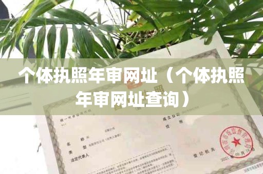 个体执照年审网址（个体执照年审网址查询）