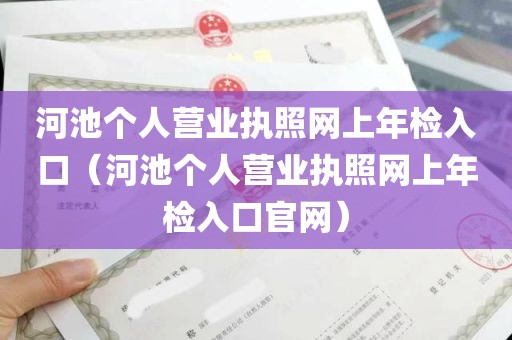 河池个人营业执照网上年检入口（河池个人营业执照网上年检入口官网）