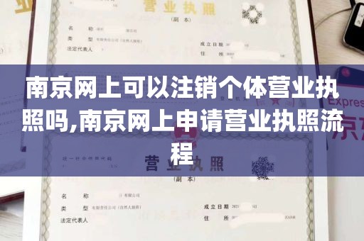 南京网上可以注销个体营业执照吗,南京网上申请营业执照流程