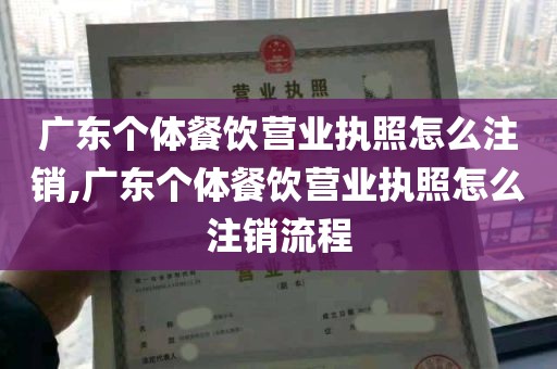 广东个体餐饮营业执照怎么注销,广东个体餐饮营业执照怎么注销流程
