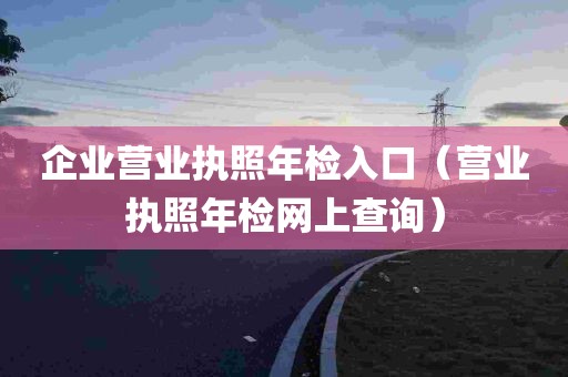 企业营业执照年检入口（营业执照年检网上查询）