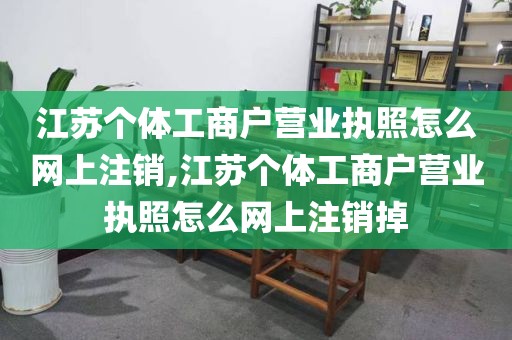 江苏个体工商户营业执照怎么网上注销,江苏个体工商户营业执照怎么网上注销掉