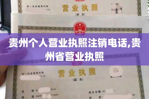 贵州个人营业执照注销电话,贵州省营业执照