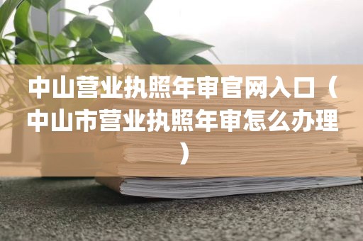 中山营业执照年审官网入口（中山市营业执照年审怎么办理）