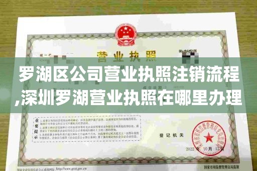 罗湖区公司营业执照注销流程,深圳罗湖营业执照在哪里办理