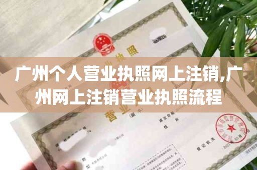 广州个人营业执照网上注销,广州网上注销营业执照流程