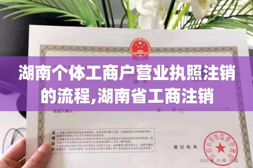 湖南个体工商户营业执照注销的流程,湖南省工商注销