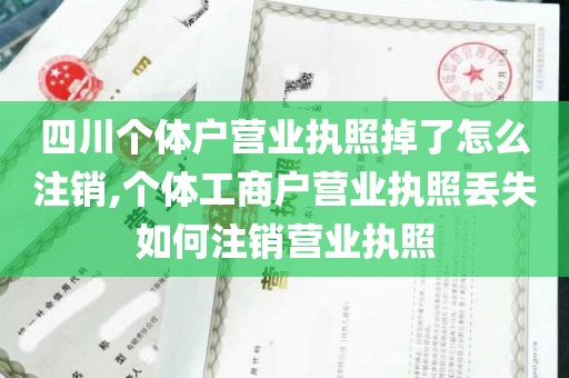 四川个体户营业执照掉了怎么注销,个体工商户营业执照丢失如何注销营业执照