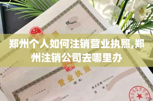 郑州个人如何注销营业执照,郑州注销公司去哪里办