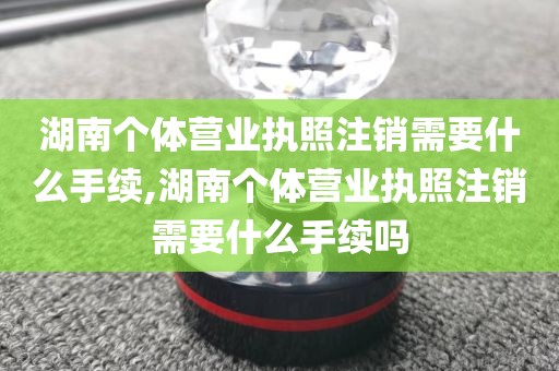 湖南个体营业执照注销需要什么手续,湖南个体营业执照注销需要什么手续吗