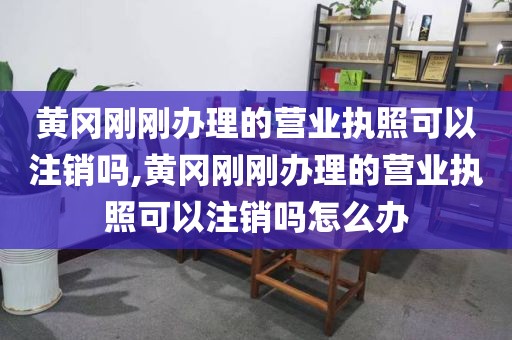 黄冈刚刚办理的营业执照可以注销吗,黄冈刚刚办理的营业执照可以注销吗怎么办