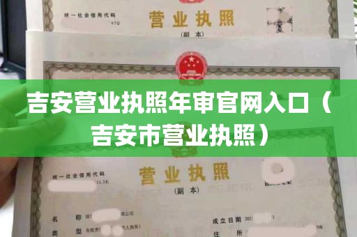 吉安营业执照年审官网入口（吉安市营业执照）