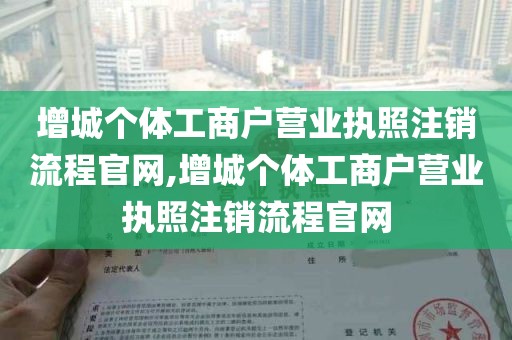 增城个体工商户营业执照注销流程官网,增城个体工商户营业执照注销流程官网