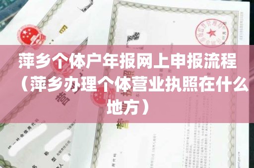 萍乡个体户年报网上申报流程（萍乡办理个体营业执照在什么地方）