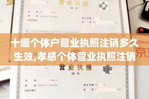 十堰个体户营业执照注销多久生效,孝感个体营业执照注销