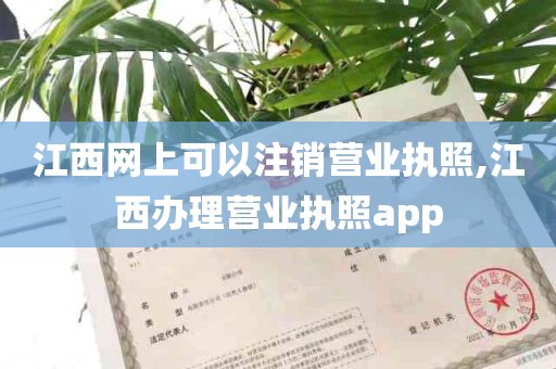 江西网上可以注销营业执照,江西办理营业执照app