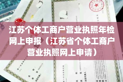 江苏个体工商户营业执照年检网上申报（江苏省个体工商户营业执照网上申请）