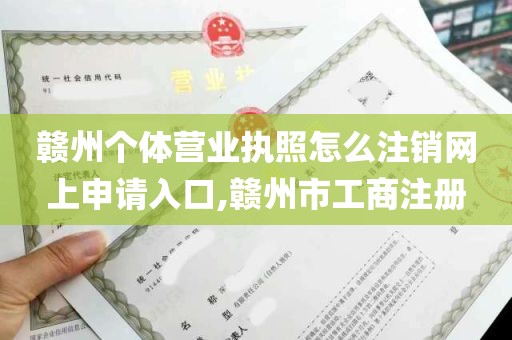 赣州个体营业执照怎么注销网上申请入口,赣州市工商注册