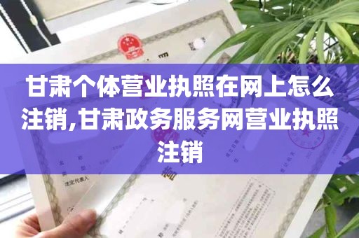 甘肃个体营业执照在网上怎么注销,甘肃政务服务网营业执照注销