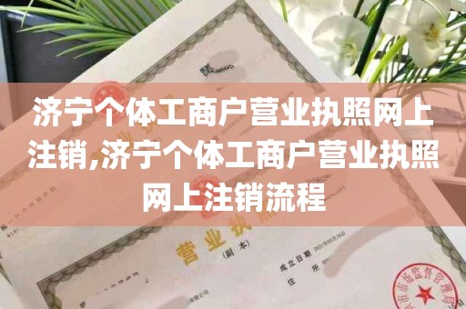 济宁个体工商户营业执照网上注销,济宁个体工商户营业执照网上注销流程