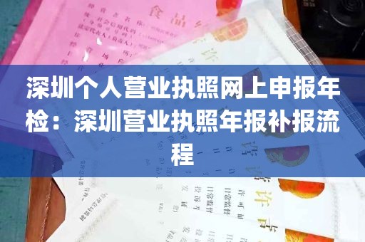 深圳个人营业执照网上申报年检：深圳营业执照年报补报流程