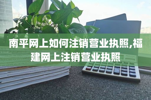 南平网上如何注销营业执照,福建网上注销营业执照