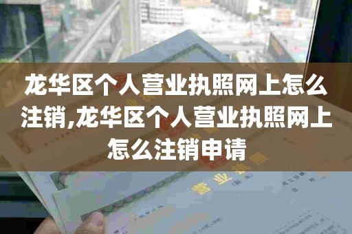 龙华区个人营业执照网上怎么注销,龙华区个人营业执照网上怎么注销申请