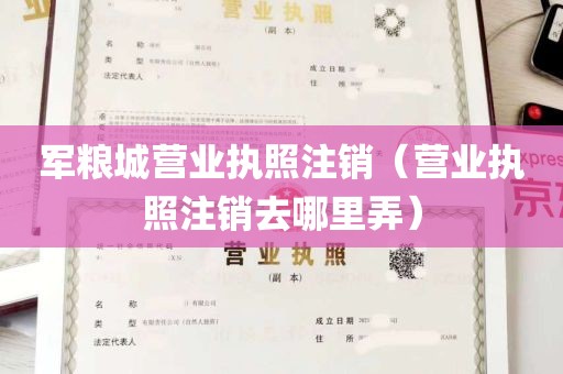 军粮城营业执照注销（营业执照注销去哪里弄）