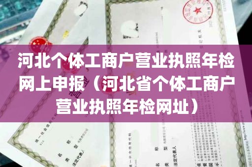 河北个体工商户营业执照年检网上申报（河北省个体工商户营业执照年检网址）