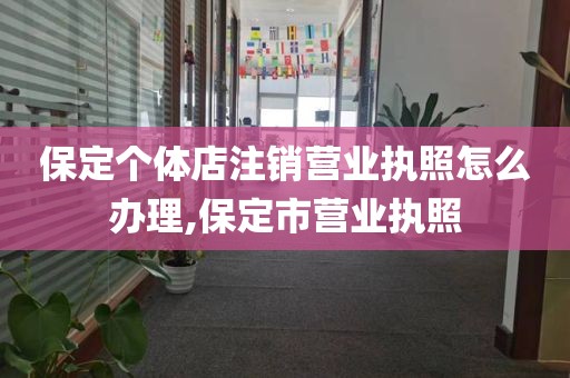 保定个体店注销营业执照怎么办理,保定市营业执照