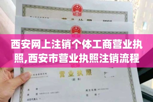 西安网上注销个体工商营业执照,西安市营业执照注销流程