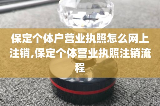 保定个体户营业执照怎么网上注销,保定个体营业执照注销流程