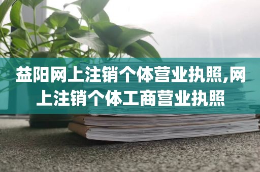 益阳网上注销个体营业执照,网上注销个体工商营业执照