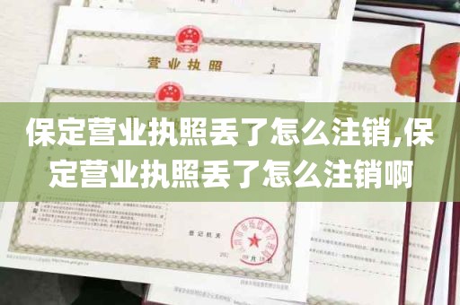 保定营业执照丢了怎么注销,保定营业执照丢了怎么注销啊