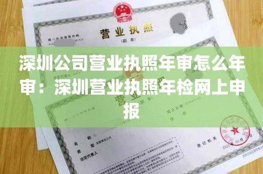 深圳公司营业执照年审怎么年审：深圳营业执照年检网上申报