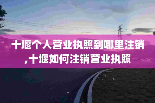 十堰个人营业执照到哪里注销,十堰如何注销营业执照