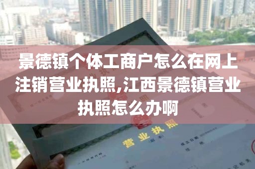 景德镇个体工商户怎么在网上注销营业执照,江西景德镇营业执照怎么办啊