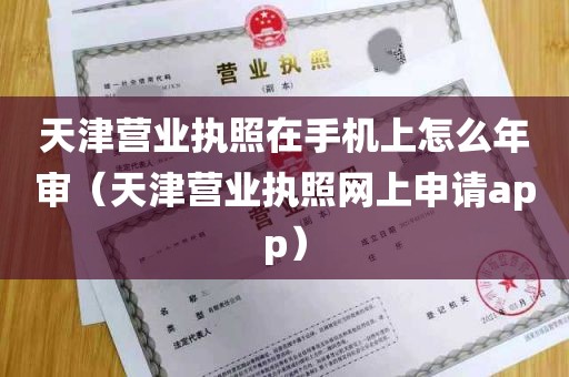 天津营业执照在手机上怎么年审（天津营业执照网上申请app）