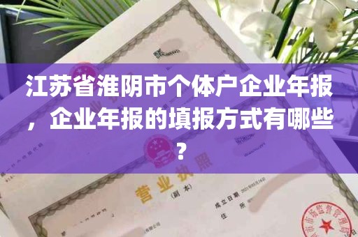 江苏省淮阴市个体户企业年报，企业年报的填报方式有哪些？