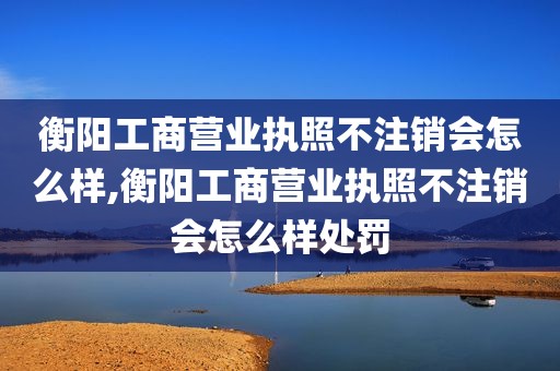 衡阳工商营业执照不注销会怎么样,衡阳工商营业执照不注销会怎么样处罚