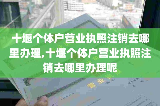 十堰个体户营业执照注销去哪里办理,十堰个体户营业执照注销去哪里办理呢