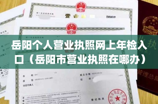 岳阳个人营业执照网上年检入口（岳阳市营业执照在哪办）