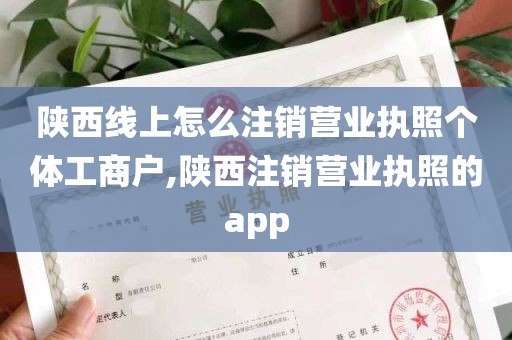 陕西线上怎么注销营业执照个体工商户,陕西注销营业执照的app