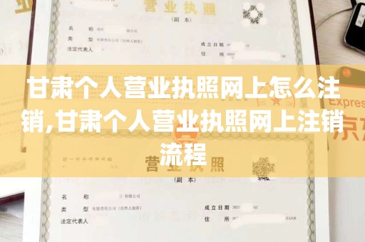 甘肃个人营业执照网上怎么注销,甘肃个人营业执照网上注销流程