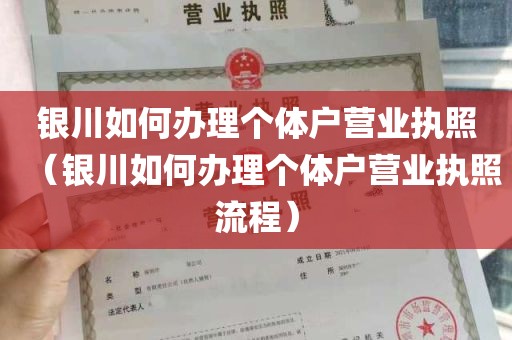 银川如何办理个体户营业执照（银川如何办理个体户营业执照流程）