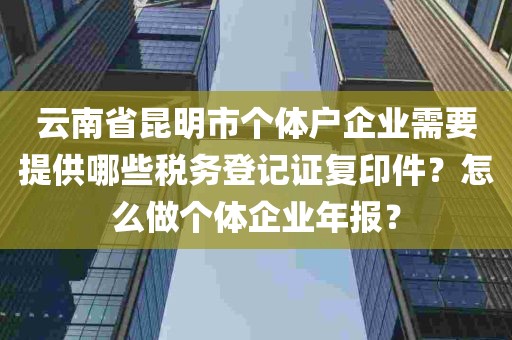 云南省昆明市个体户企业需要提供哪些税务登记证复印件？怎么做个体企业年报？