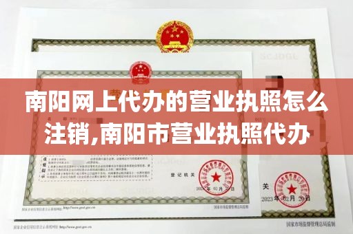 南阳网上代办的营业执照怎么注销,南阳市营业执照代办