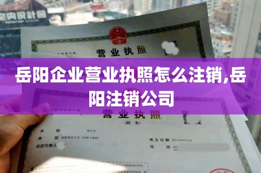 岳阳企业营业执照怎么注销,岳阳注销公司