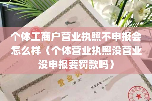 个体工商户营业执照不申报会怎么样（个体营业执照没营业没申报要罚款吗）